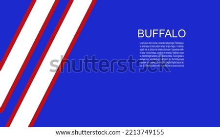 Buffalo Bills american footbal team uniform colors. Template for presentation or infographics.