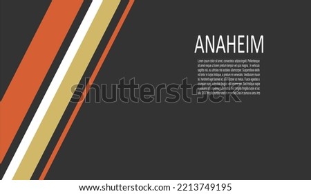 Anaheim Ducks ice hockey team uniform colors. Template for presentation or infographics.