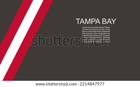 Tampa Bay Buccaneers american footbal team uniform colors. Template for presentation or infographics.