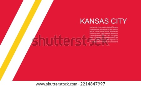 Kansas City Chiefs american footbal team uniform colors. Template for presentation or infographics.
