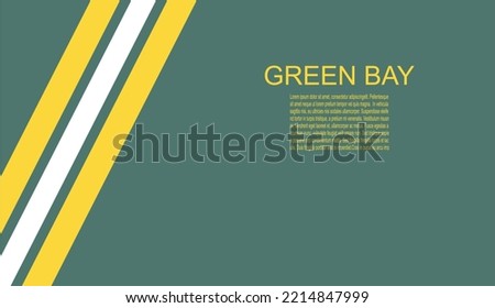 Green Bay Packers american footbal team uniform colors. Template for presentation or infographics.