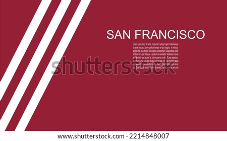San Francisco 49ers american footbal team uniform colors. Template for presentation or infographics.