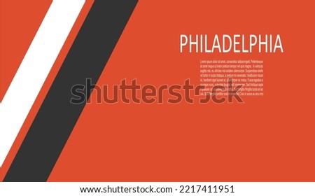 Philadelphia Flyers ice hockey team uniform colors. Template for presentation or infographics.