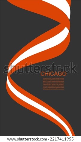Chicago Bears american footbal team uniform colors. Template for presentation or infographics.