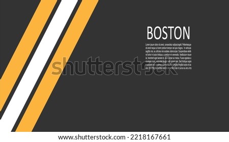 Boston Bruins ice hockey team uniform colors. Template for presentation or infographics.