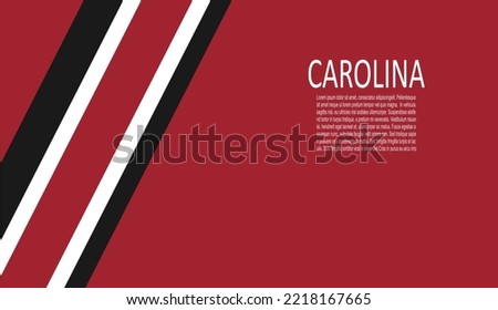 Carolina Hurricanes ice hockey team uniform colors. Template for presentation or infographics.