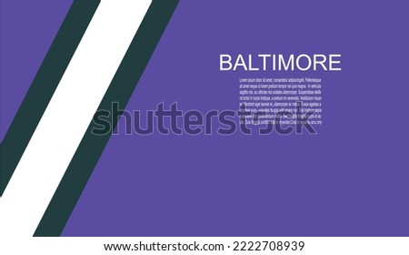Baltimore Ravens american footbal team uniform colors. Template for presentation or infographics.