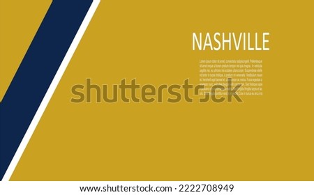 Nashville Predators ice hockey team uniform colors. Template for presentation or infographics.