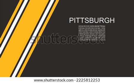 Pittsburgh Steelers american footbal team uniform colors. Template for presentation or infographics.