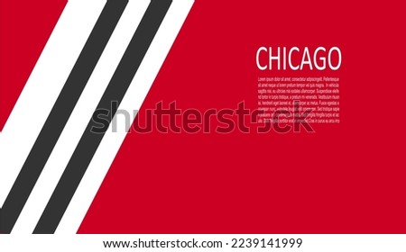Chicago Blackhawks ice hockey team uniform colors. Template for presentation or infographics.