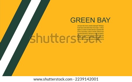 Green Bay Packers american footbal team uniform colors. Template for presentation or infographics.