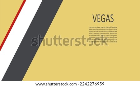 Vegas Golden Knights ice hockey team uniform colors. Template for presentation or infographics.