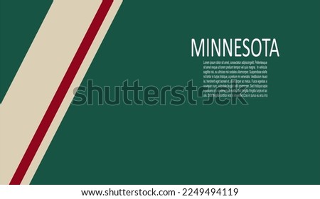 Minnesota Wild ice hockey team uniform colors. Template for presentation or infographics.