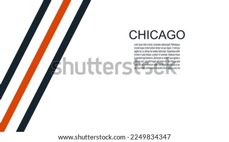 Chicago Bears american footbal team uniform colors. Template for presentation or infographics.