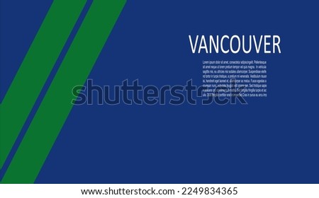 Vancouver Canucks ice hockey team uniform colors. Template for presentation or infographics.