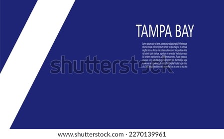 Tampa Bay Lightning ice hockey team uniform colors. Template for presentation or infographics.
