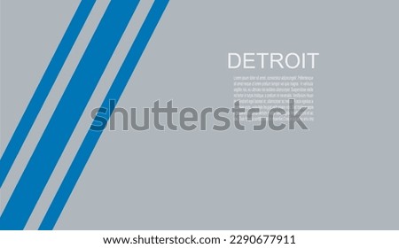 Detroit Lions american footbal team uniform colors. Template for presentation or infographics.