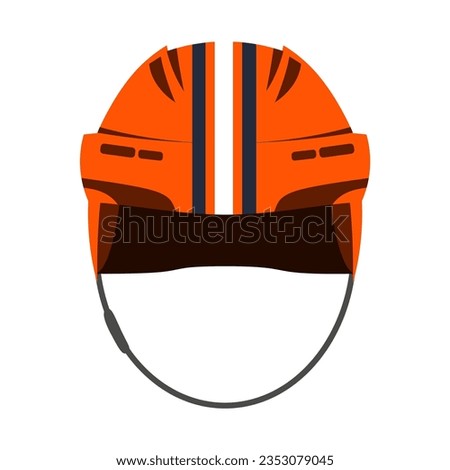 Ice hockey helmet textured by Edmonton Oilers team uniform colors