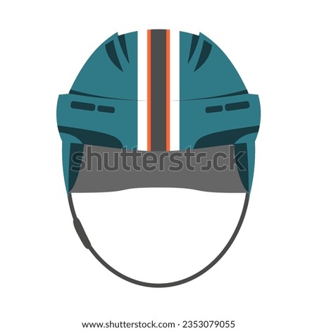 Ice hockey helmet textured by San Jose Sharks team uniform colors