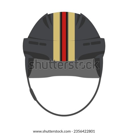 Ice hockey helmet textured by Vegas Golden Knights team uniform colors