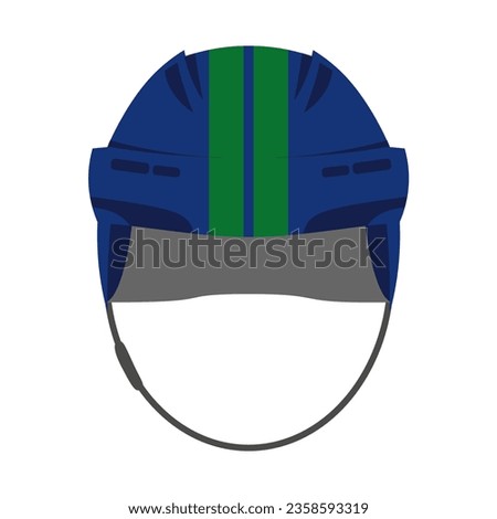 Ice hockey helmet textured by Vancouver Canucks team uniform colors