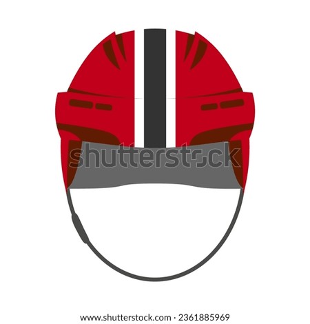 Ice hockey helmet textured by New Jersey Devils team uniform colors