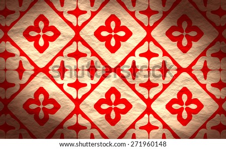 geometry pattern on red textured background