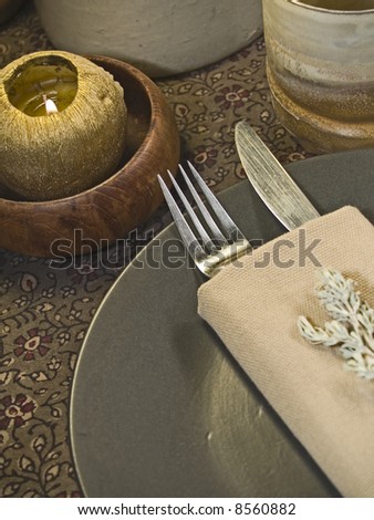 Rustic dinner table