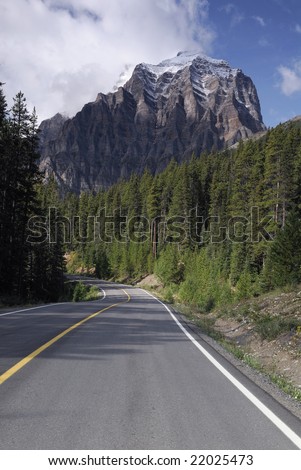 Road in Banff National Park, Canadian Rockies