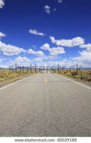 Desert highway in eastern California