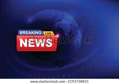 Breaking News template, Collection of news TV program title on dark red background. Breaking News text on a tag and badge. elegant and modern style, vector illustration EPS10.