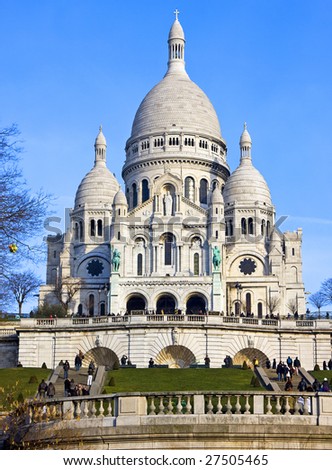 sacre-cor called French church in Paris, place of cult for many people