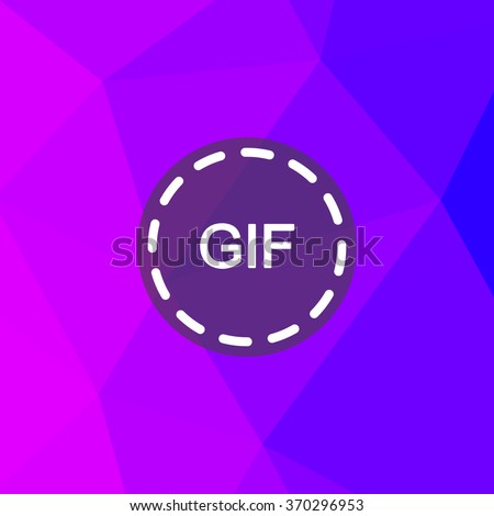 Play animation icon for social networks. Circle GIF sign 