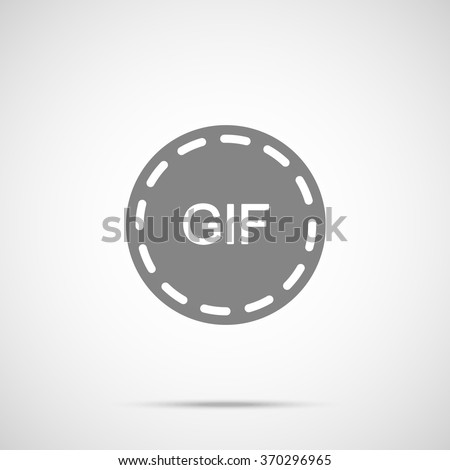 Play animation icon for social networks. Circle GIF sign 