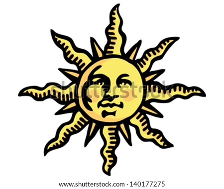 Sun Stock Vector Illustration 140177275 : Shutterstock