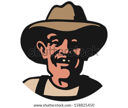 Old Man Farmer Stock Vector 158825450 : Shutterstock