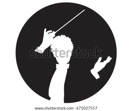 Conductor Vector Illustration. Music Icon.