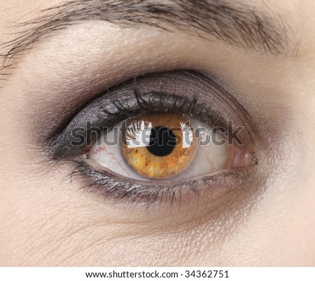 brown open eye