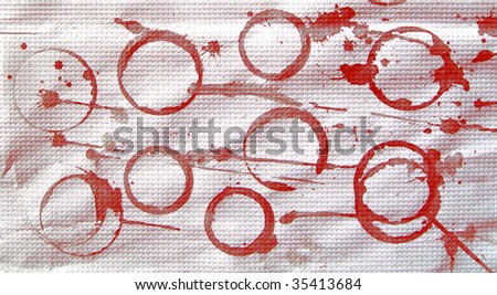red ring stain on paper