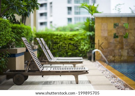 Poolside lounge chair