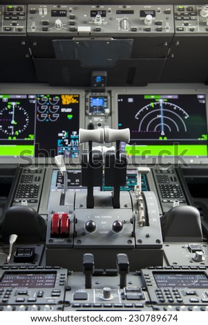 Throttles in a modern airplane