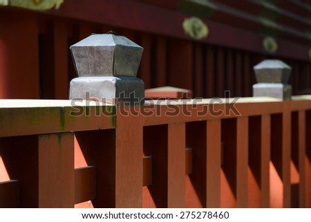 Architectural detail zen temple Tokyo Japan