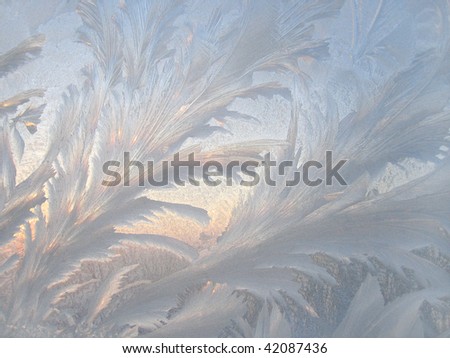 frosted window glass - winter background