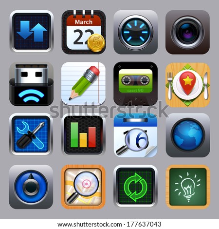 Background for the app icons set vector