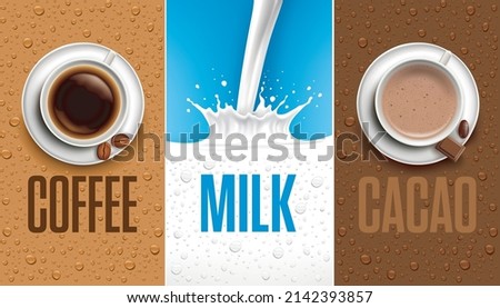 Similar – Image, Stock Photo A cup of cocoa with gingerbread cookies and a candy cane on a white table