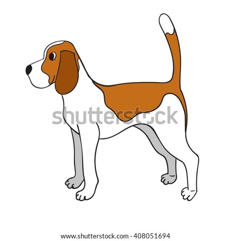 Dog Side View clip art Free Vector / 4Vector