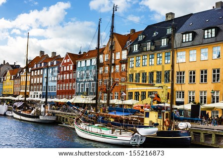 COPENHAGEN: Seafront Nyhavn and tourist boats in the center of Copenhagen. Nyhavn is old waterfront in Copenhagen. It is lined by colored houses and restaurants.