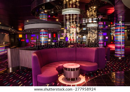 Bar interior on cruise liner Splendida