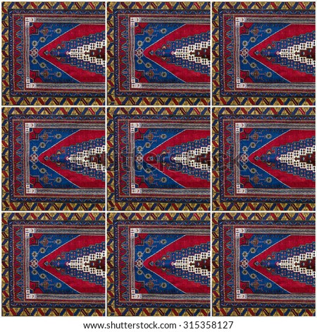 Carpet border oriental frame pattern. Background