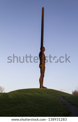 GATESHEAD,ENGLAND - MAY 26: Angel of the North May 26 2012 in Gateshead.The Angel of the North is a sculpture which stands at the side of the A1 motorway in gateshead,England.